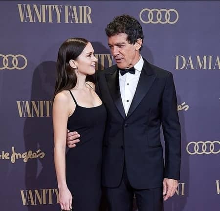 Stella Banderas with her father Antonio Banderas at the Vanity Fair Awards